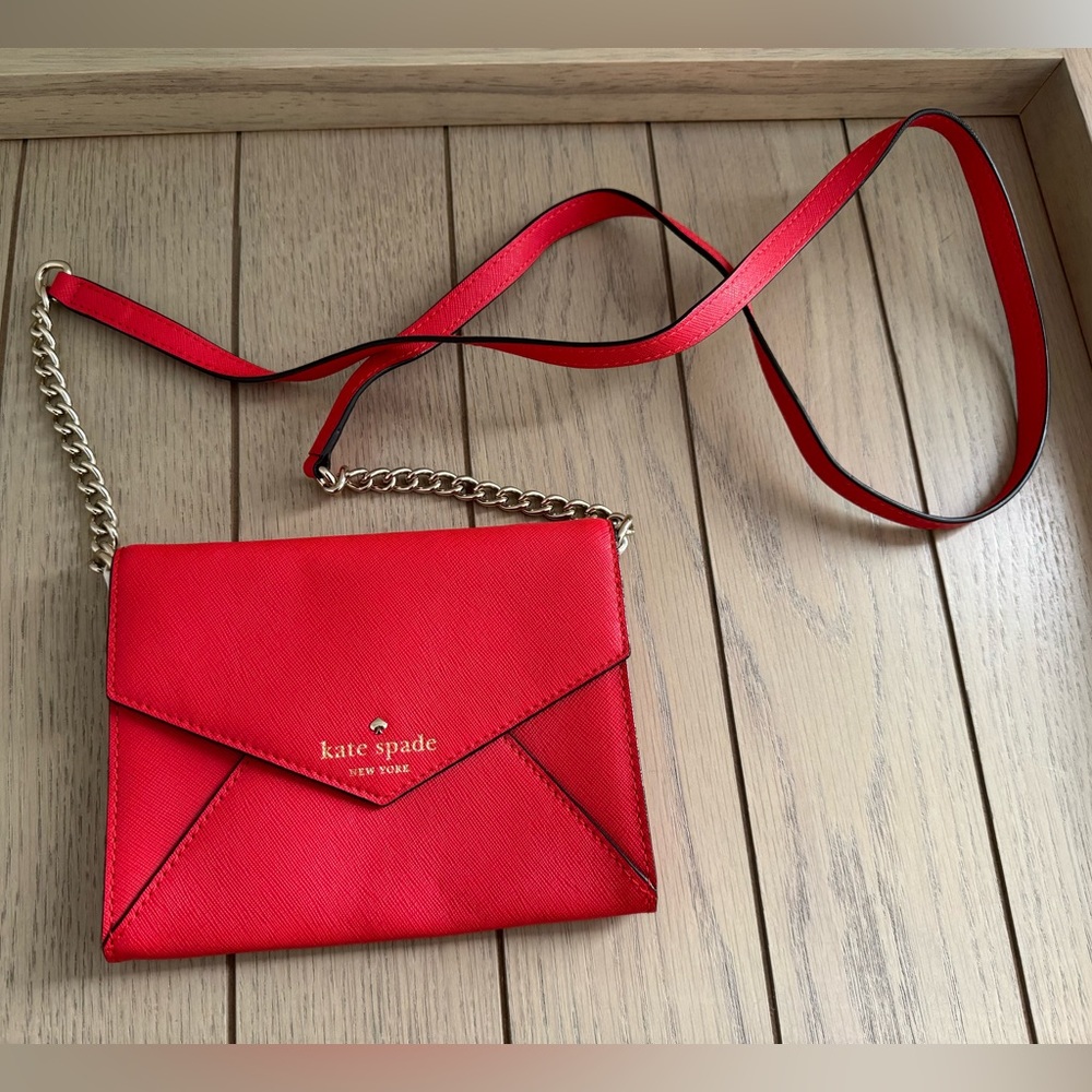 Kate Spade New York Saffiano Crossbody Bag, Red